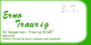 erno traurig business card